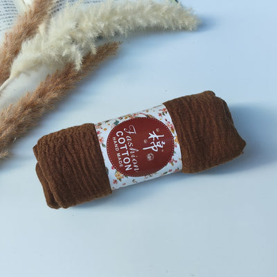 Pañuelo de Algodón y Lino Arrugado Monocromático - Image 80