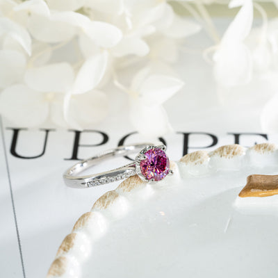 Anillo de Moissanita para Mujer en Cuatro Colores - Image 13