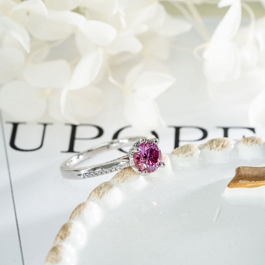 Anillo de Moissanita para Mujer en Cuatro Colores - Image 13