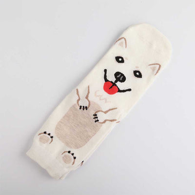 Calcetines Estampados con Expresiones de Perrito Adorable para Mujer - Image 18