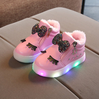 Zapatos infantiles con luces LED y detalles brillantes - Image 20