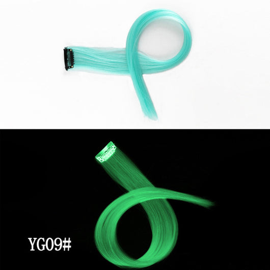 Extensión de Cabello Luminoso con Clip - Mechón Arcoíris 50 CM sin Rastro - Image 10