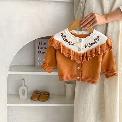Cardigan de Encaje de Algodón para Bebé Niña - Manga Larga Otoño - Image 3