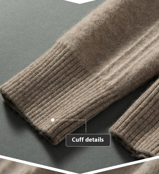 Suéter Ejecutivo de Lana con Cierre y Cuello Alto para Hombre - Tallas Grandes Otoño Invierno - Image 23