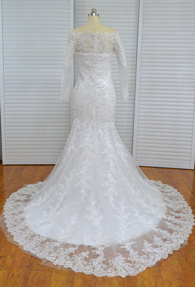 Vestido de Novia Asimétrico con Cola Elegante - Image 5