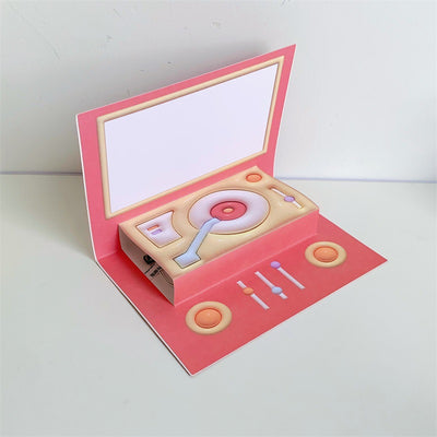 Tarjeta de Felicitación Estereoscópica con Fonógrafo - Regalo Creativo - Image 11
