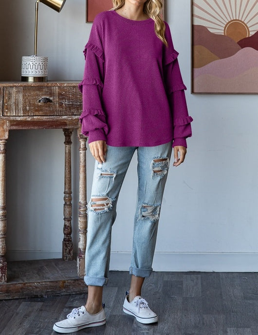 Blusa Elegante con Mangas Linterna y Encaje - Image 15