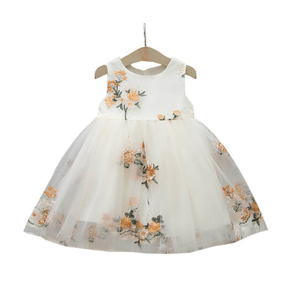 Vestido Infantil de Algodón con Bordado y Tirantes - Image 3