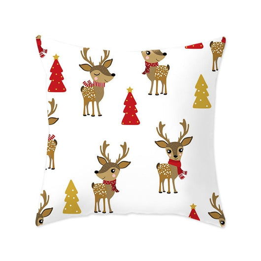 Funda de Almohada Navideña con Diseño de Ciervo y Patrón Geométrico - Image 19