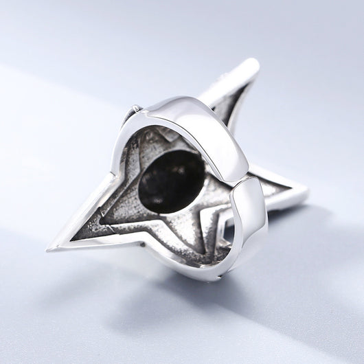 Anillo de Plata Esterlina con Calavera y Estrella de Cinco Puntas para Hombre - Image 3