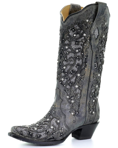 Bota Muslo Alto con Cristales Brillantes - Image 8