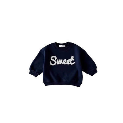 Sudadera Infantil con Estampado de Letras - Cuello Redondo Versátil - Image 5