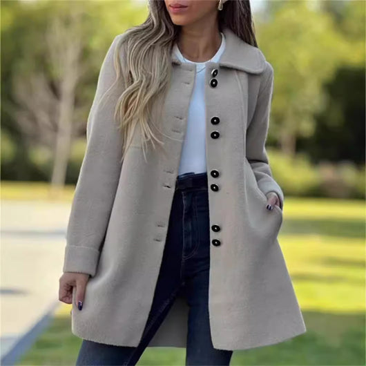 Abrigo de Lana con Forro Polar para Otoño e Invierno