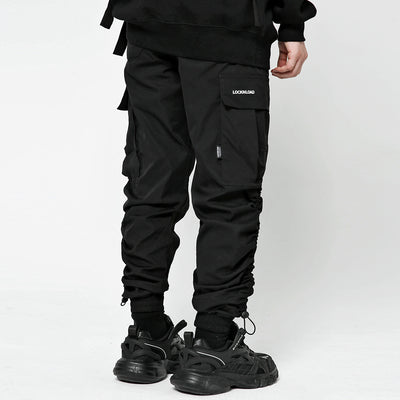 Pantalones Overol Cargo Urbano Hombre - Cintura Elástica Tendencia Street - Image 7