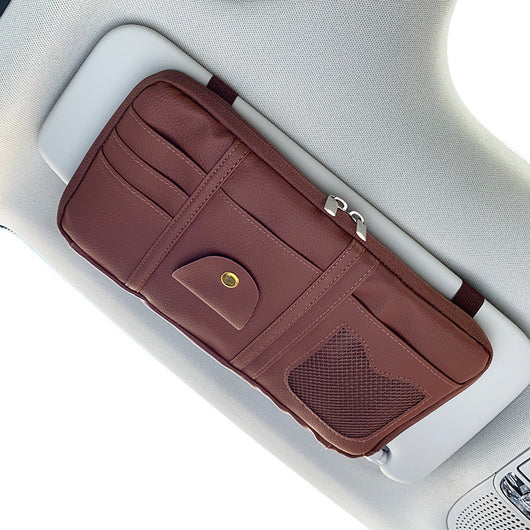 Organizador de Visera para Auto con Funda de Cuero Premium - Image 9