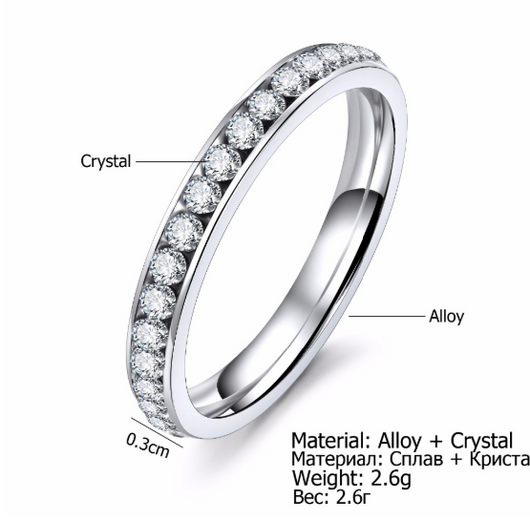 Anillo de Diamantes para Mujer - Diseño de Línea Simple Brillo Intenso - Image 3