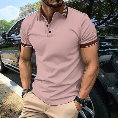 Polo Ejecutivo Bicolor de Manga Corta para Hombre - Image 6
