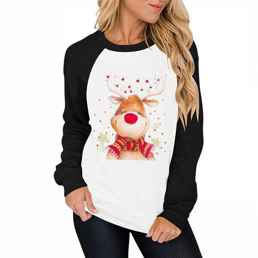 Suéter Raglan Casual para Mujer con Estampado y Combinación de Colores - Image 15