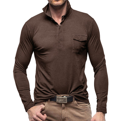 Camisa Clásica de Manga Larga Estilo Europeo para Hombre - Image 8