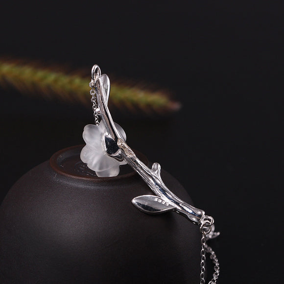 Pulsera de Cristal Ciruela Natural - Energía y Elegancia
