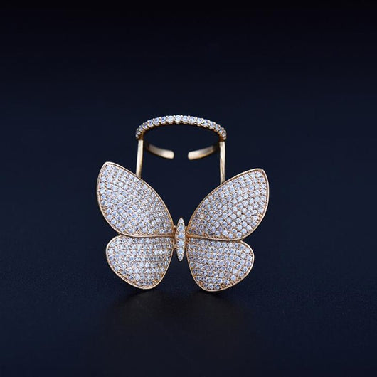 Anillo Mariposa con Cristales Brillantes - Image 4