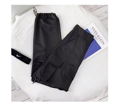 Pantalones Casuales Rectos de Cintura Alta con Cordón en Poliéster para Mujer - Image 6