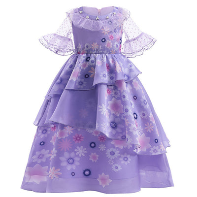Vestido Princesa Infantil con Falda y Blusa de Manga Corta - Image 6