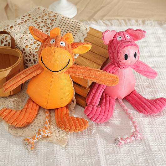 Juguetes de Peluche Sonoros para Perros - Animales de Granja Resistentes a Mordidas - Image 4
