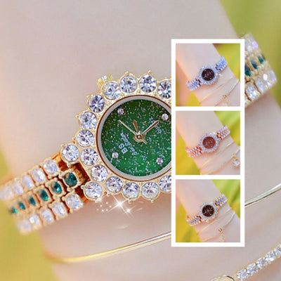 Reloj de Pulsera Multicolor para Mujer Acero Inoxidable Lujo Cuarzo Analógico