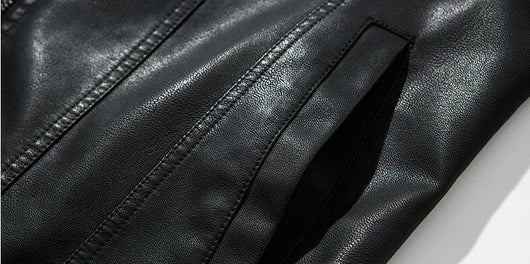 Chaqueta de Cuero para Motocicleta Ouma - Estilo Casual Juvenil - Image 9