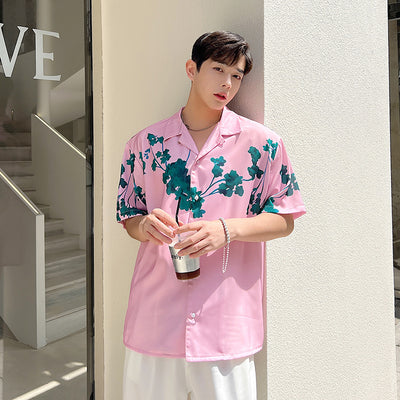 Camisa Cubana Floral Suelta para Hombre - Manga Corta Verano - Image 10