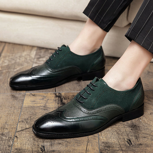 Zapatos Oxford Británicos de Cuero para Hombre - Punta Afilada - Image 3