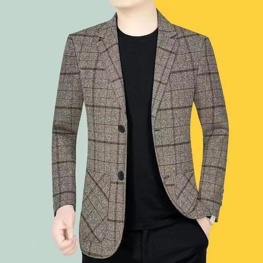 Saco de Vestir Cuadros para Hombre Maduro - Primavera Otoño - Image 6