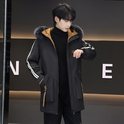 Chaqueta de Invierno para Hombre con Forro Polar y Capucha