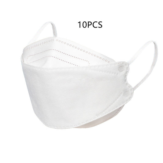 White KF94 disposable 3D stereo mask with ear loops, designed for adults and children for daily protection. - Image 2