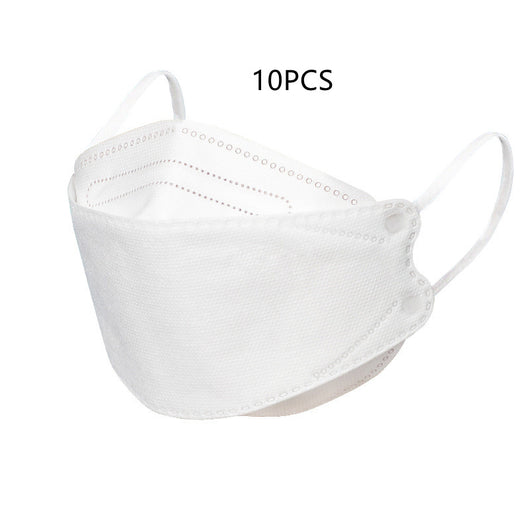 White KF94 disposable 3D stereo mask with ear loops, designed for adults and children for daily protection. - Image 2