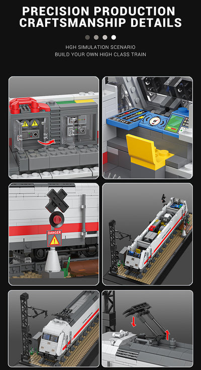 Tren a Vapor Modelo Estático - Puzzle de Bloques de Construcción - Image 8