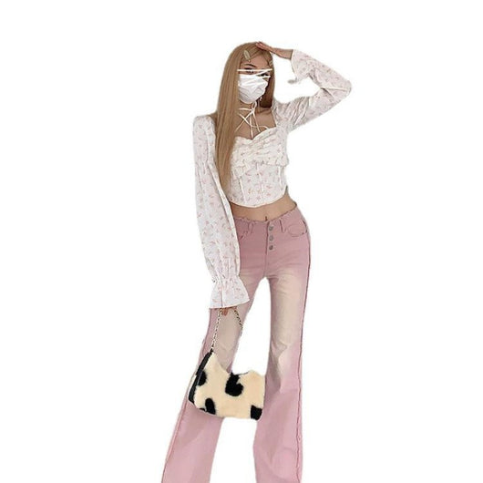 Jeans Acampanados Talle Alto Reductores para Mujer - Colección Verano - Image 3