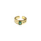 All-match Micro Inlaid Zircon Textured Sterling Plateado Ring 18K Dorado Adjustable Opening