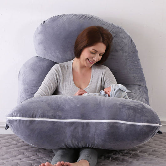 Almohada Ergonómica en Forma de G con Terciopelo Cristal Extraíble para Dormir de Lado - Image 22