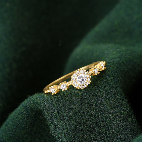 Anillo de Plata 925 con Cristales Incrustados - Diseño Europeo Romántico para Propuesta