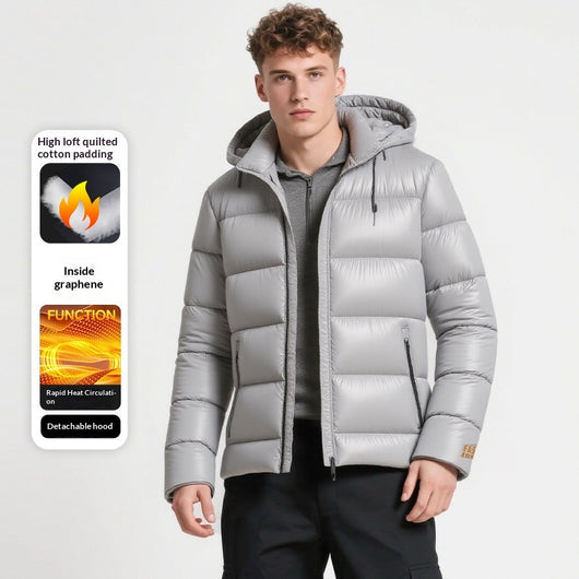 Abrigo de Invierno Acolchado e Impermeable para Hombre - Image 7