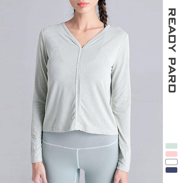 Ropa de Yoga Deportiva de Algodón y Lino de Manga Larga