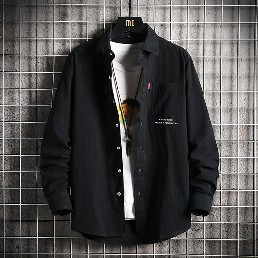 Polera Manga Larga Urban Tide para Hombre - Casual y Versátil - Image 16