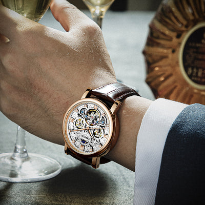 Reloj de Cuero Impermeable con Esfera Luminosa para Hombre - Image 3