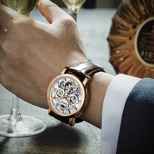 Reloj de Cuero Impermeable con Esfera Luminosa para Hombre - Image 3