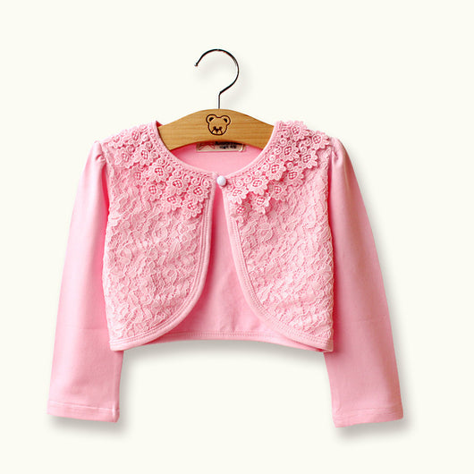 Blusa de Niña en Algodón con Detalles de Encaje - Image 2