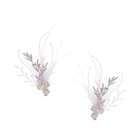 Pinza para Cabello con Plumas y Perlas, Accesorio Artesanal Estilo Hanfu - Image 11