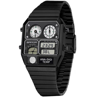 Reloj Deportivo Retro Cuadrado para Hombre con Medidor de Temperatura y Resistencia al Agua - Image 6