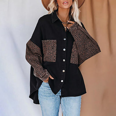 Cardigan de Solapa con Estampado Leopardo y Bolsillos - Image 14